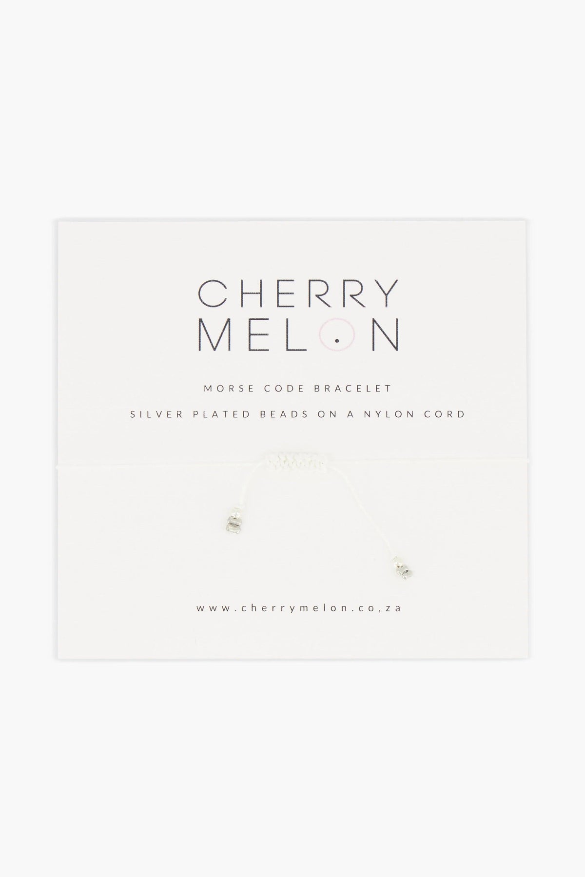 Morse Code Bracelet “Joy” - Cherry Melon