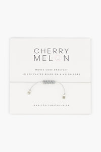 Morse Code Bracelet “Breathe” - Cherry Melon