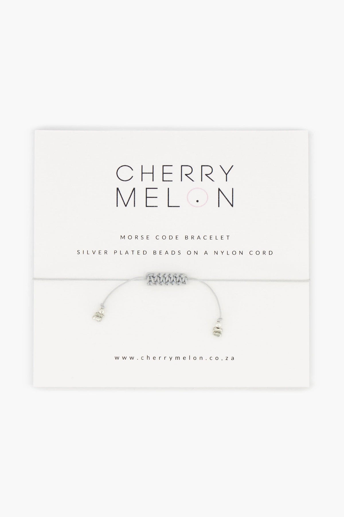 Morse Code Bracelet “Joy” - Cherry Melon
